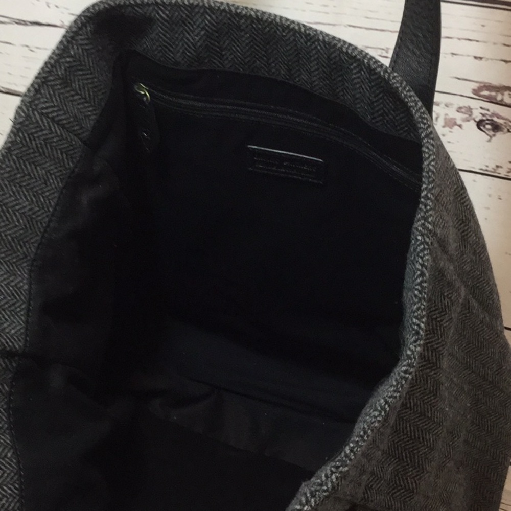 Brooks Brothers Wool And Leather Tote Bag - Picture 5 of 5
